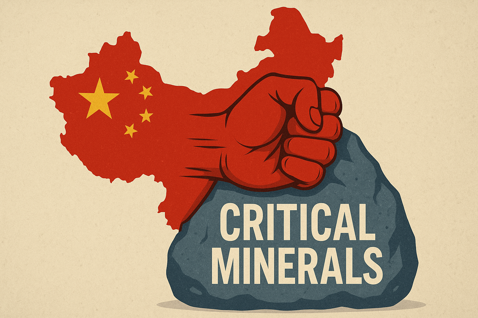China's grip on critical minerals- Image generated by AI