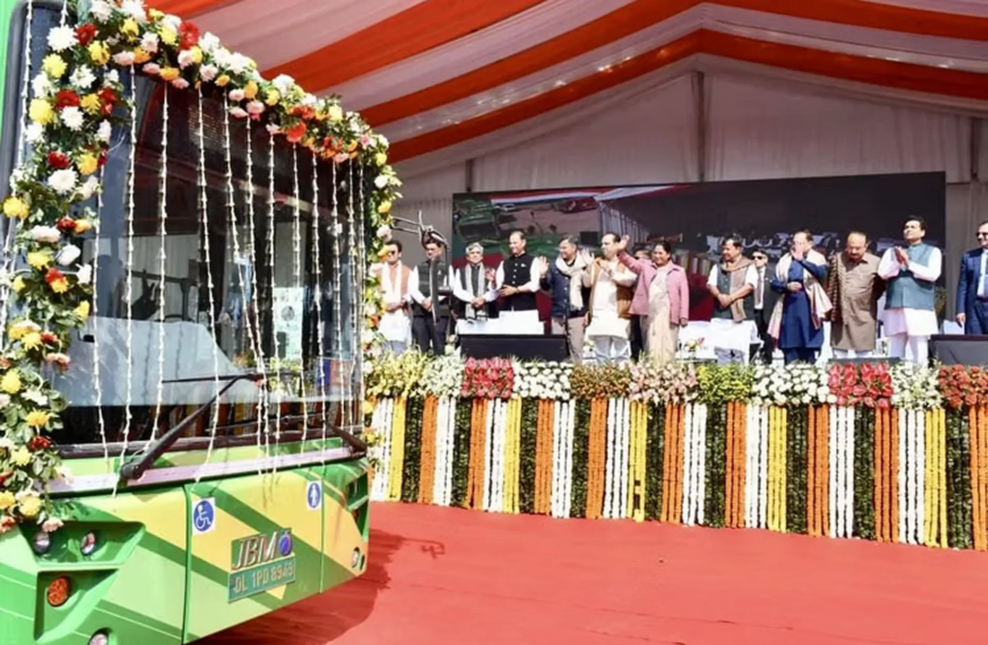 PM Modi Flags off 200 JBM Electric Buses Across Three Cities Modi Flags Off 50 AC E-Buses for Nagpur, With 100 More on the Way